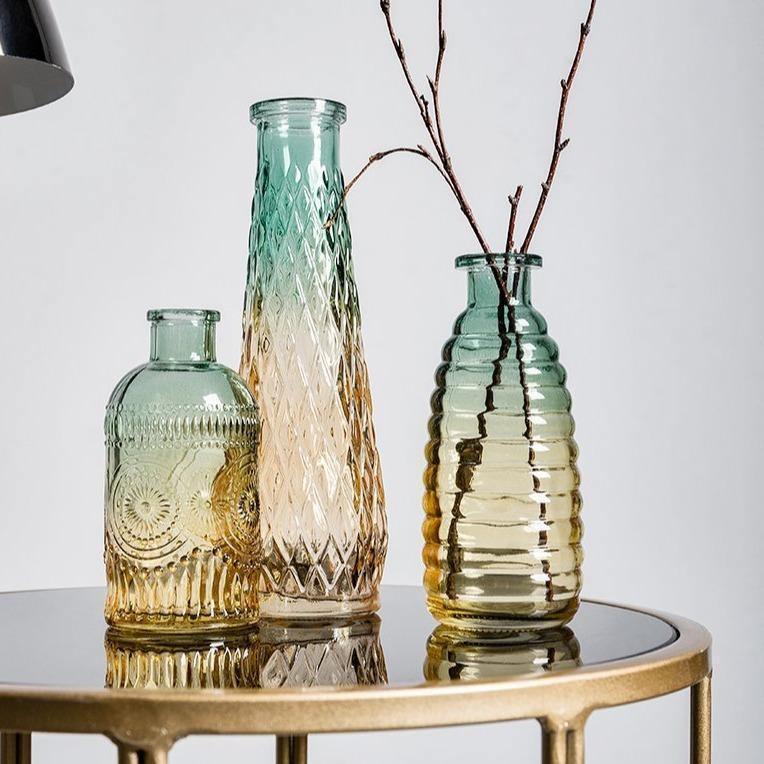 Ombré Glass Bottle Vases