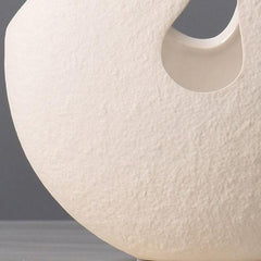 Hani White Cracked Egg Vases