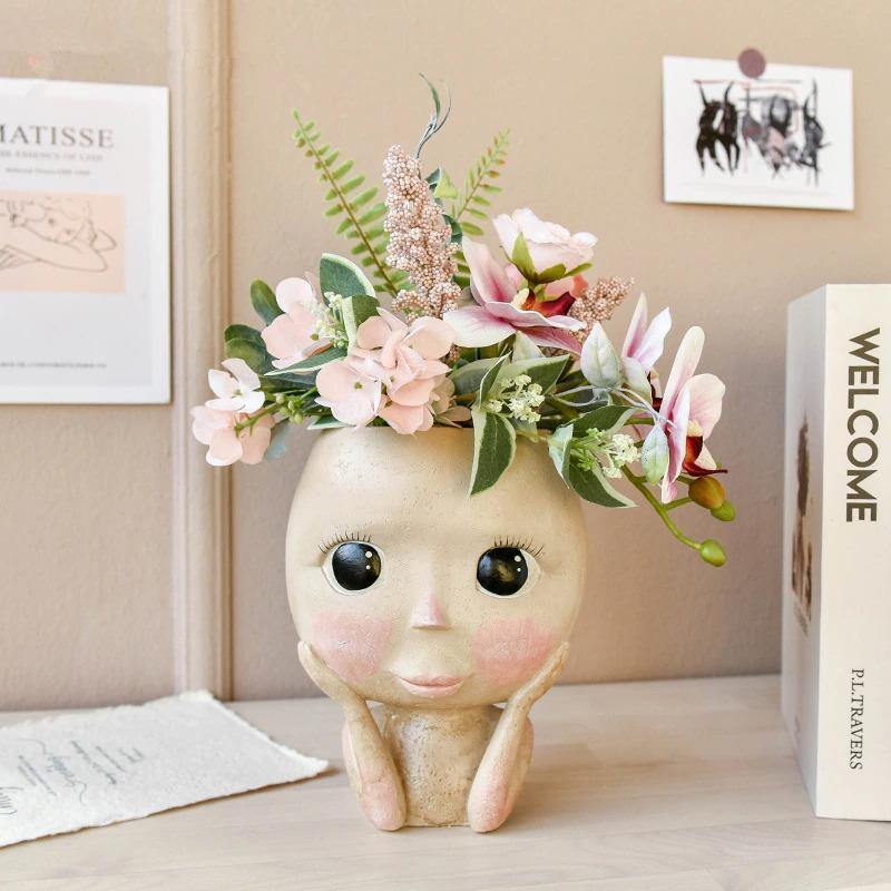 Blushing Face Planter Eyes Open | Sage & Sill