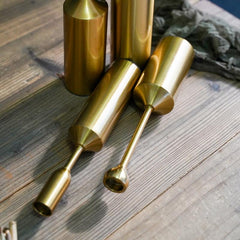 Gold Pillar Candle Holders