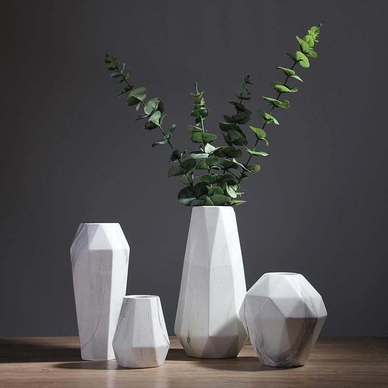 Geometric Marble Vases